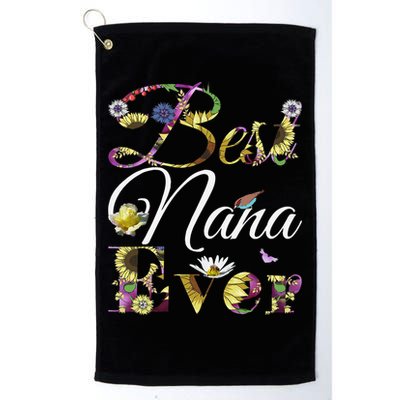 Best Nana Ever Tee Cute Sunflowers Floral Mother's Day Gift Golf Towel