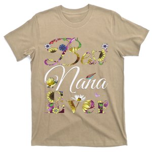 Best Nana Ever Tee Cute Sunflowers Floral Mother's Day Gift T-Shirt