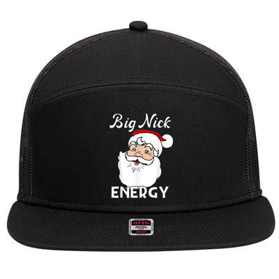 Big Nick Energy Funny Christmas 7 Panel Mesh Trucker Snapback Hat