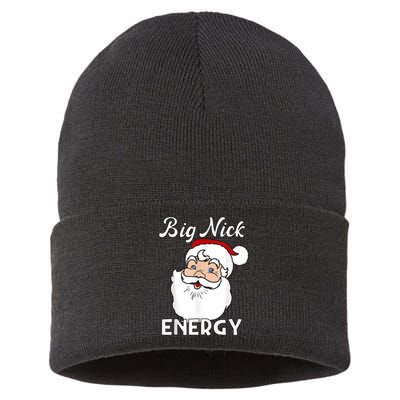 Big Nick Energy Funny Christmas Sustainable Knit Beanie