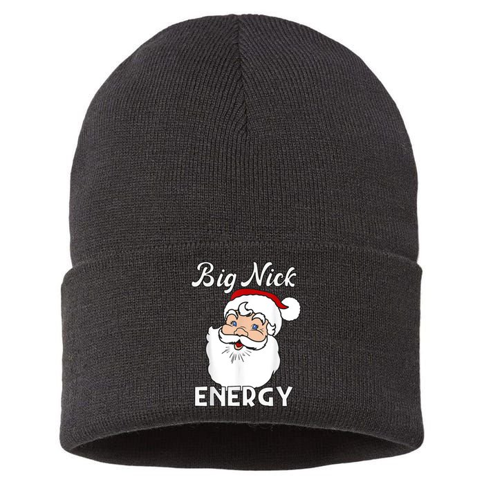 Big Nick Energy Funny Christmas Sustainable Knit Beanie