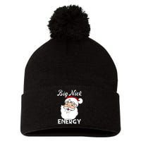 Big Nick Energy Funny Christmas Pom Pom 12in Knit Beanie