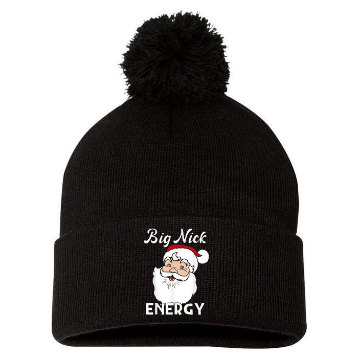 Big Nick Energy Funny Christmas Pom Pom 12in Knit Beanie