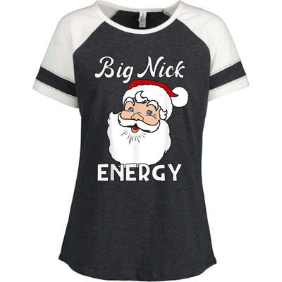 Big Nick Energy Funny Christmas Enza Ladies Jersey Colorblock Tee