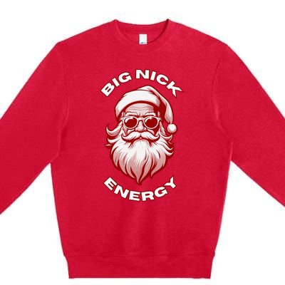 Big Nick Energy Funny Santa Christmas Premium Crewneck Sweatshirt