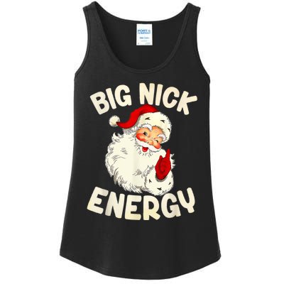 Big Nick Energy Vintage Red Santa Claus Red Christmas Design Ladies Essential Tank