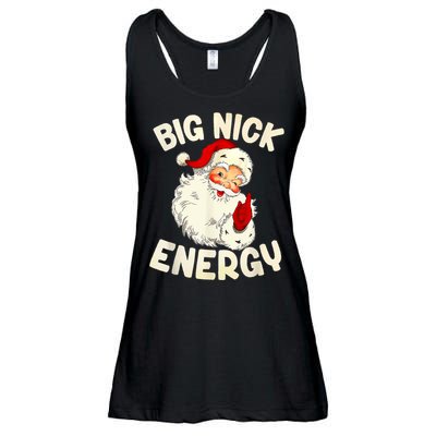 Big Nick Energy Vintage Red Santa Claus Red Christmas Design Ladies Essential Flowy Tank