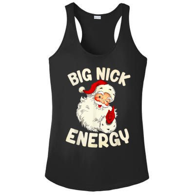 Big Nick Energy Vintage Red Santa Claus Red Christmas Design Ladies PosiCharge Competitor Racerback Tank