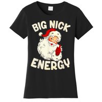 Big Nick Energy Vintage Red Santa Claus Red Christmas Design Women's T-Shirt