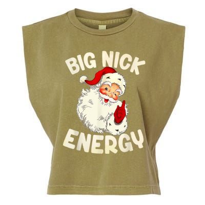 Big Nick Energy Vintage Red Santa Claus Red Christmas Design Garment-Dyed Women's Muscle Tee