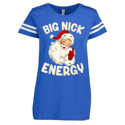 Big Nick Energy Vintage Red Santa Claus Red Christmas Design Enza Ladies Jersey Football T-Shirt