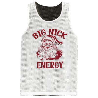 Big Nick Energy Funny Santa Chirstmas Pajamas Xmas Holiday Mesh Reversible Basketball Jersey Tank