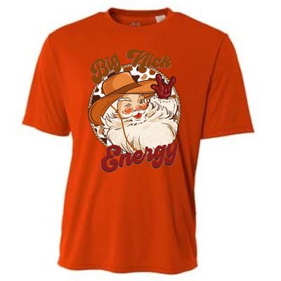 Big Nick Energy Howdy Santa Claus Cow Vintage Chirstmas Gift Cooling Performance Crew T-Shirt