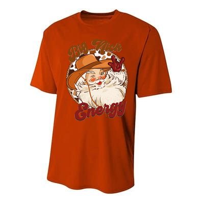 Big Nick Energy Howdy Santa Claus Cow Vintage Chirstmas Gift Performance Sprint T-Shirt