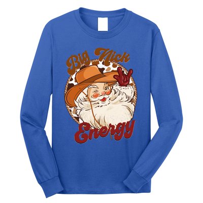 Big Nick Energy Howdy Santa Claus Cow Vintage Chirstmas Gift Long Sleeve Shirt