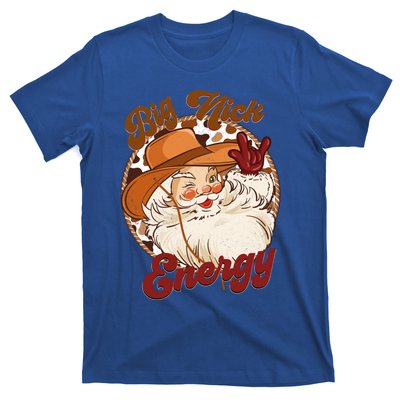 Big Nick Energy Howdy Santa Claus Cow Vintage Chirstmas Gift T-Shirt