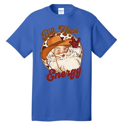 Big Nick Energy Howdy Santa Claus Cow Vintage Chirstmas Gift Tall T-Shirt