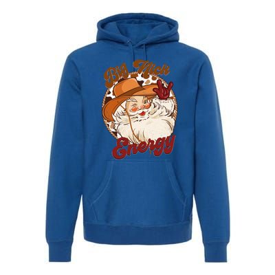 Big Nick Energy Howdy Santa Claus Cow Vintage Chirstmas Gift Premium Hoodie