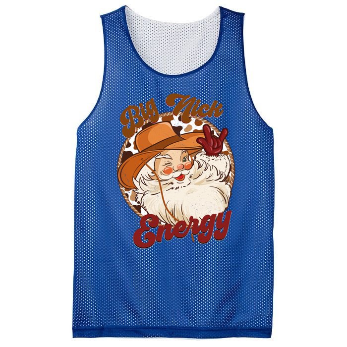 Big Nick Energy Howdy Santa Claus Cow Vintage Chirstmas Gift Mesh Reversible Basketball Jersey Tank