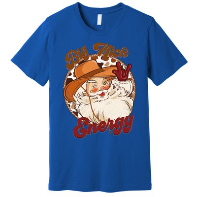 Big Nick Energy Howdy Santa Claus Cow Vintage Chirstmas Gift Premium T-Shirt