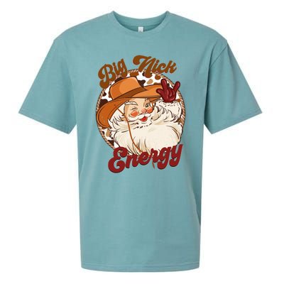 Big Nick Energy Howdy Santa Claus Cow Vintage Chirstmas Gift Sueded Cloud Jersey T-Shirt