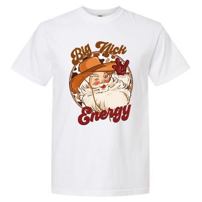 Big Nick Energy Howdy Santa Claus Cow Vintage Chirstmas Gift Garment-Dyed Heavyweight T-Shirt