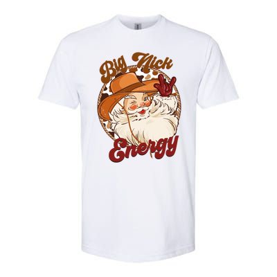 Big Nick Energy Howdy Santa Claus Cow Vintage Chirstmas Gift Softstyle CVC T-Shirt