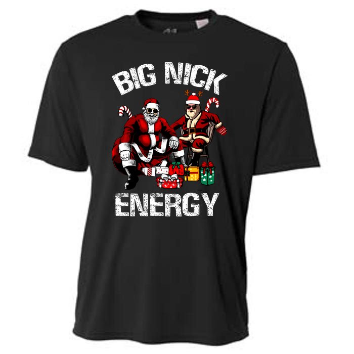 Big Nick Energy Funny Santa Ugly Christmas Xmas Cooling Performance Crew T-Shirt