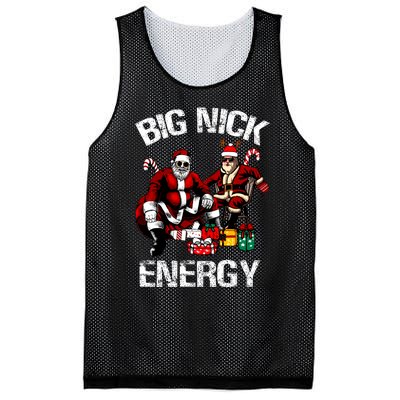 Big Nick Energy Funny Santa Ugly Christmas Xmas Mesh Reversible Basketball Jersey Tank