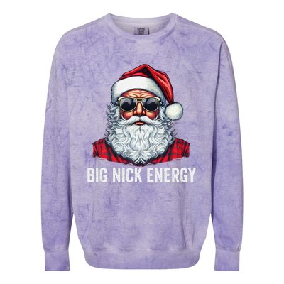 Big Nick Energy Christmas Santa Colorblast Crewneck Sweatshirt