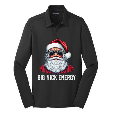 Big Nick Energy Christmas Santa Silk Touch Performance Long Sleeve Polo