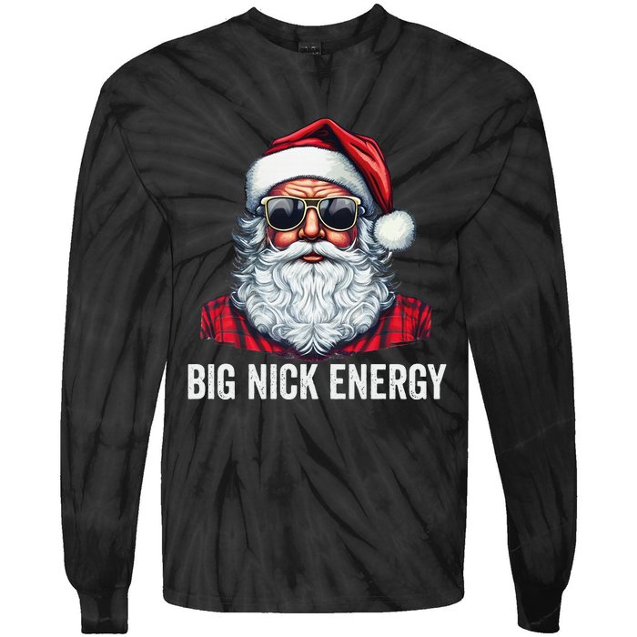 Big Nick Energy Christmas Santa Tie-Dye Long Sleeve Shirt