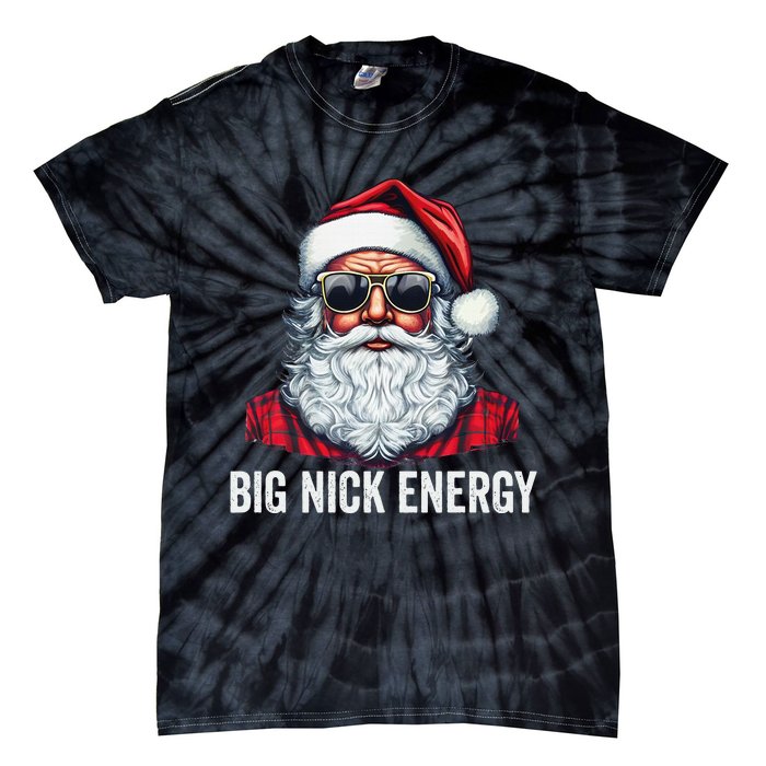 Big Nick Energy Christmas Santa Tie-Dye T-Shirt