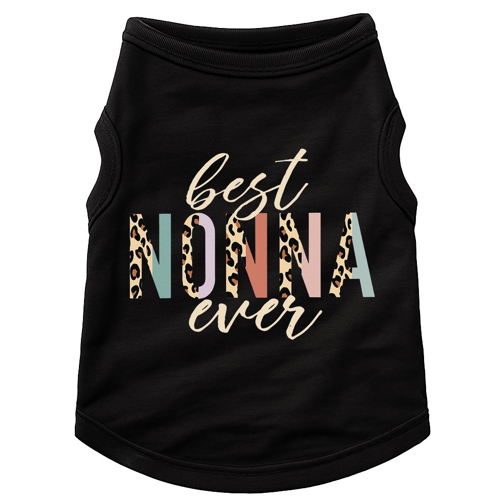 Best Nonna Ever Gifts Leopard Print Mothers Day Doggie Tank
