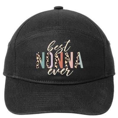 Best Nonna Ever Gifts Leopard Print Mothers Day 7-Panel Snapback Hat