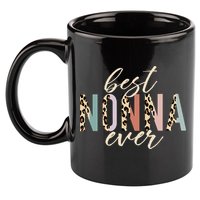 Best Nonna Ever Gifts Leopard Print Mothers Day 11oz C Handle Ceramic Mug