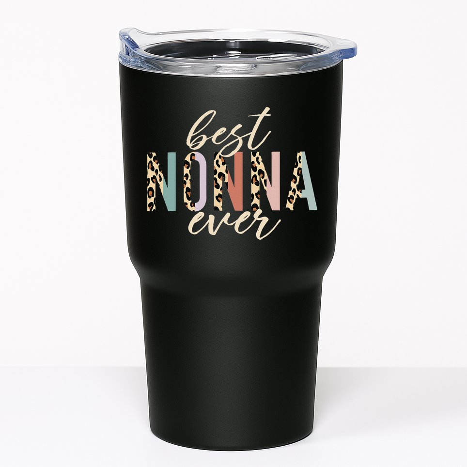 Best Nonna Ever Gifts Leopard Print Mothers Day Tumbler