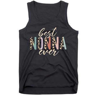 Best Nonna Ever Gifts Leopard Print Mothers Day Tank Top