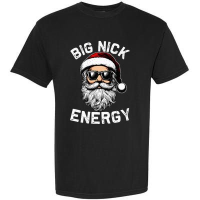 Big Nick Energy Funny Inappropriate Christmas Santa Face Garment-Dyed Heavyweight T-Shirt