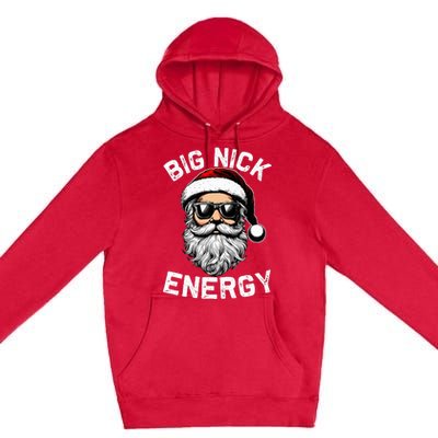 Big Nick Energy Funny Inappropriate Christmas Santa Face Premium Pullover Hoodie