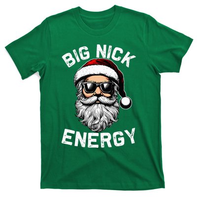 Big Nick Energy Funny Inappropriate Christmas Santa Face T-Shirt