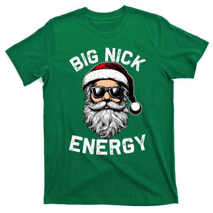 Big Nick Energy Funny Inappropriate Christmas Santa Face T-Shirt