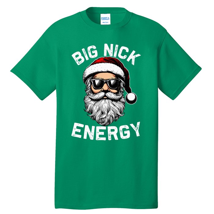 Big Nick Energy Funny Inappropriate Christmas Santa Face Tall T-Shirt