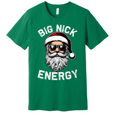 Big Nick Energy Funny Inappropriate Christmas Santa Face Premium T-Shirt