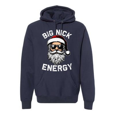 Big Nick Energy Funny Inappropriate Christmas Santa Face Premium Hoodie