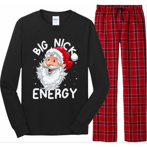 Big Nick Energy Christmas Santa Xmas Funny Meme Long Sleeve Pajama Set