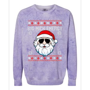 Big Nick Energy Santa Ugly Christmas Sweater Colorblast Crewneck Sweatshirt