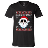 Big Nick Energy Santa Ugly Christmas Sweater V-Neck T-Shirt