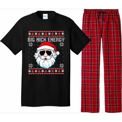 Big Nick Energy Santa Ugly Christmas Sweater Pajama Set