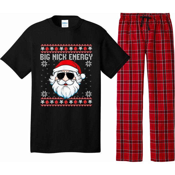 Big Nick Energy Santa Ugly Christmas Sweater Pajama Set